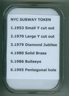 1953-1995 Six Nyc Subway Token Set Circulated Condition In Nice Holder