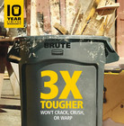Rubbermaid Brute 32 Gallon Trash Can With Lid  Gray