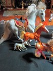 Vintage 1990s Grand Champions  gc  Toy Horse Lot 8 Figures   Tack Saddles          