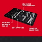 Craftsman 3 8 In  Drive Metric And Sae 6 Point Mobile Mechanic s Tool Set 47 Pc