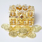 Arras De Boda Gold Wedding Ceromony Unity 13 Coin Set Box Bridal Hearts Chest