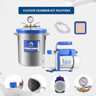 9 Gallon Vacuum Chamber Kit With 5cfm Pump
