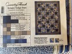 Connecting Threads Scrappy Indigo Stars Quilt Kit Fabric Pattern 48 x64  New