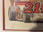 Rare Original Lithograph Tim Richmond Autographed By Both Ron Burton   15 Of 300