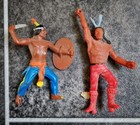 Vintage Cowboys   Indians Plastic Toy Soldiers Figures Mixed Bundle
