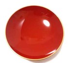 Sakazuki Japanese Sake Cup Traditional Vermilion Ancient Lacquer Style Gold Edge