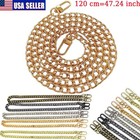 47  Long Replacement Metal Flat Purse Chain Strap Shoulder Crossbody Bag Handbag