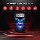 Pyle  600w Rechargeable Outdoor Bluetooth Speaker Portable Pa System Recorder