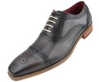 Men s Dress Shoes - Genuine Leather Cap Toe Oxfords  Lace Up Mens Dress Shoes