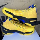 New Under Armour Curry 2    double Bang    Yellow Basketball 3026281-700 Size 11