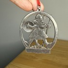 Vintage Norwegian Christmas Pewter Viking Ornament - Way Nor - Made In Norway