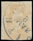  st7319  Confederate States 1863 Sc csa8 2   Brown Red W cancel Hartford