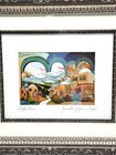 Bracha Lavee Brym Framed Wall Art Titled Peace And Love Over Jerusalem Vintage