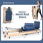 Naizea Foldable Pilates Reformer Oak Wooden Home Pilates Equipment Studio Gym