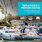 Intex Dakota K2 2 Person Vinyl Inflatable Kayak And Accessory Kit W  Oars   Pump