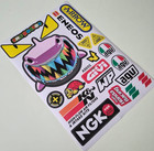 Motorbike Sticker Sheet A4 Graphics Decals Sponsor For Suzuki Yamaha Ducati Ktm