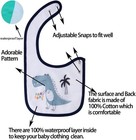 6 Pack Waterproof Cotton Baby Bibs For Girls Boys For Drooling Eating With Snaps