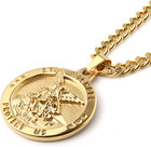 St Michael Archangel Catholic Medal Stainless Steel Pendant Necklace 22 2  Chain