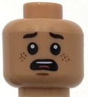 Lego New Flesh Nougat Minifig Head Dual Sided Child Reddish Brown Freckles Grin 