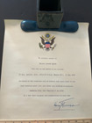 U s s  Bunker Hill Wwii Presidential Condolence Certificate Tube Truman Death