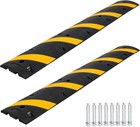 2-pack 6ft Rubber Speed Bump 2 Channel 66000 Lbs Load Heavy Duty Road Speed Hump