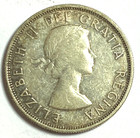 1954 50c Fifty Cents Silver Coin Canada Half Dollar Km  53