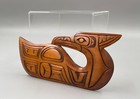 1990 Squamish Salish Richard Krawchuk Carved Loon Bird Woodcarving Bc Canada