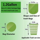 1 2 Gallon Small Trash Bags Biodegradable Compostable Garbage Can Liners 120 Ct