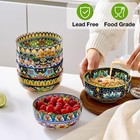 Ceramic Cereal Bowls Set Of 6 28 Oz Soup Bowls Colorful Bowls Set For Kitchen