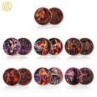 7 Pcs Trendy Girl Images Showcasing World Characteristics Copper Coin Collection
