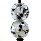 Black White Handmade Lampwork Glass Beads From Murano Glass Tamara Yarilo Brand