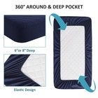 Ultra Soft Waterproof Crib Sheets  Easy Care Toddler Mattress Protector  2 Piece
