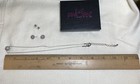 Park Lane Vintage Jewels Necklace And Pierced Ear Ring Set Silver Tone