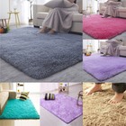 Shaggy Fluffy Rugs Anti-skid Area Rug Dining Room Carpet Home Bedroom Floor Mat