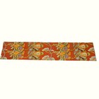 Vintage Handmade Table Runner Or Valance  Boho Floral Orange Paisley Versatile