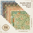 24 Sheets Scrapbook Paper 12 X 12 Double-sided Scrapbooking Cardstock