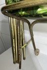 1960s Metal Folding Tv Trays With Rolling Stand Set Of 4  Tole Painted Floral