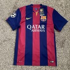 Custom Dad  11 Nike Barcelona 2014 15 Home Short Sleeve Jersey Men s Sz Medium