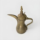 Antique Islamic Arabic Solid Brass Dallah Coffee Pot Stamped And Dated 1930 9   