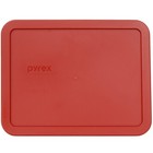 Pyrex 7211-pc 6 Cup Poppy Red Lid  6-pack 