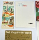 1956 Twa Airlines Welcome Packet Route Map Brochure Passenger Travel Ephemera