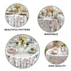 Spring Tablecloth Round 70 Inch  Spring Birds Branch Florals Decorations For    