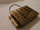 Vintage 1950s Gold Compact Vanity Purse  Powder  Lipstick  Cigarette Case Rare