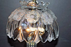 Vintage Cut Crystal Heavy Glass Lamp Boudoir Night Light Table Lamp 14  Works