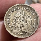 Per   Km190 1 Dinero 1866 Silver Nice Coin 