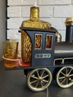 Vintage 1970s Japanese Train Music Box Decanter Shot Glass Bar Set Decor