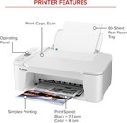 Canon Pixma Ts3720 Wireless All-in-one Printer For Basic Home Printing  White