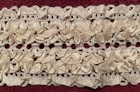 Vintage Cream Double Faced Satin Ribbon Work On Mesh Base 2  Yards 12    3    Wide