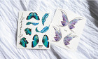 Bora Blue Shimmer Butterfly Temporary Tattoo Sticker Pastel Glitter Body Art