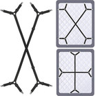 Bed Sheet Holder Straps Adjustable Clips Fasteners Suspenders Gripper Black 2pcs